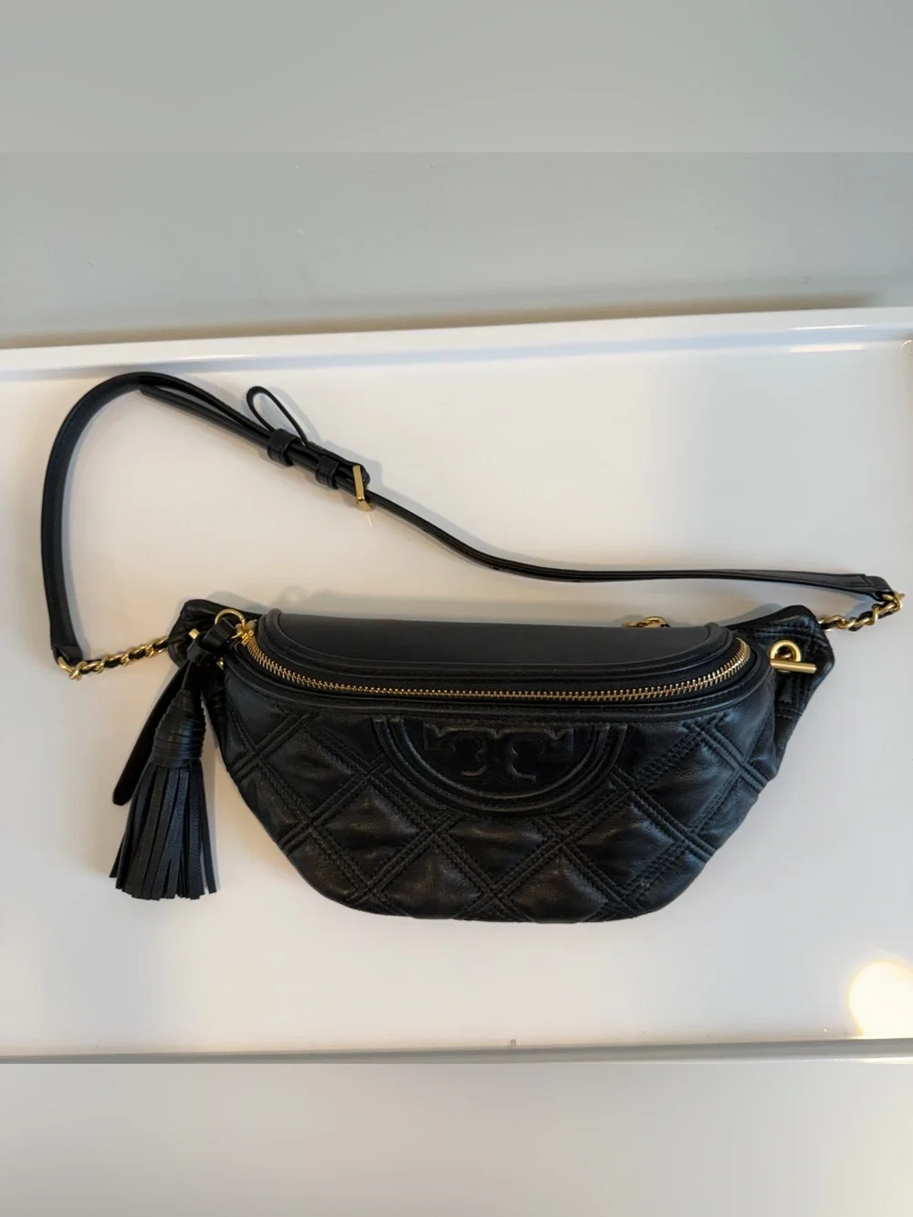 Tory Burch compact quilted